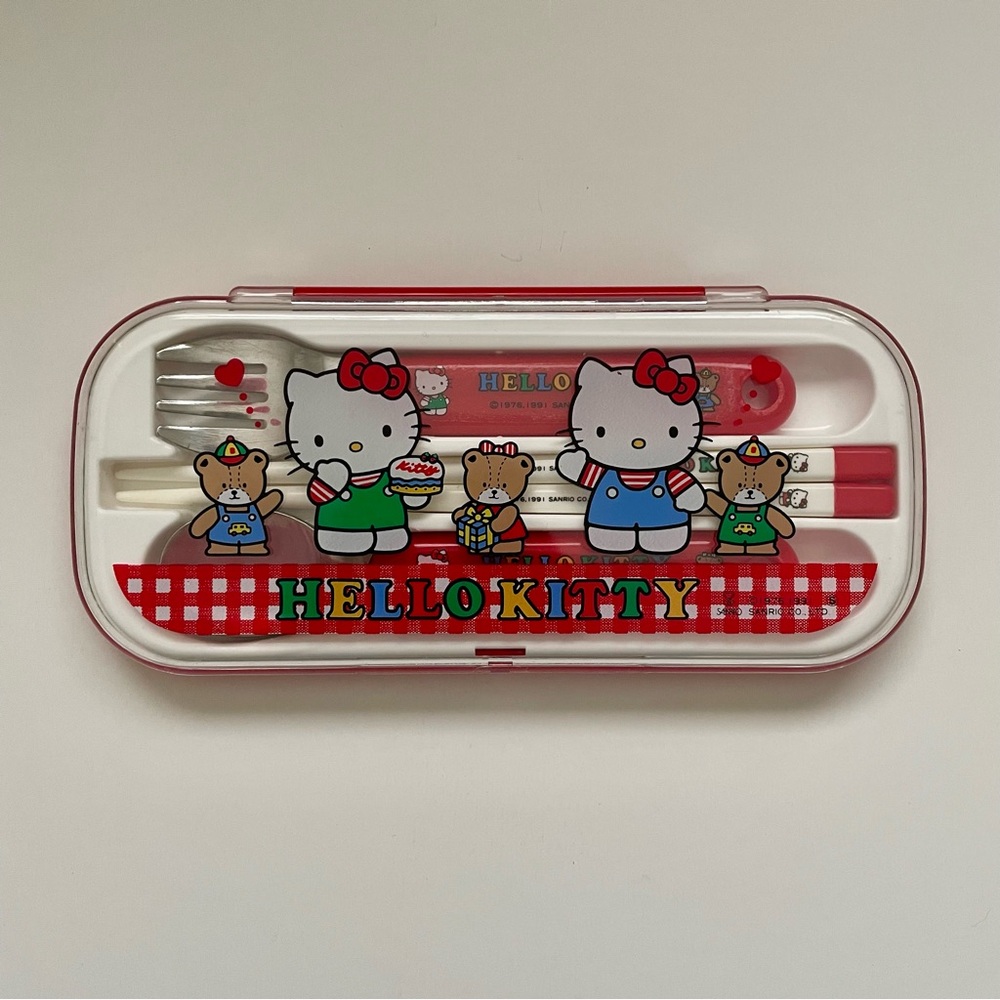 Vintage Hello Kitty Kids Utensil Set